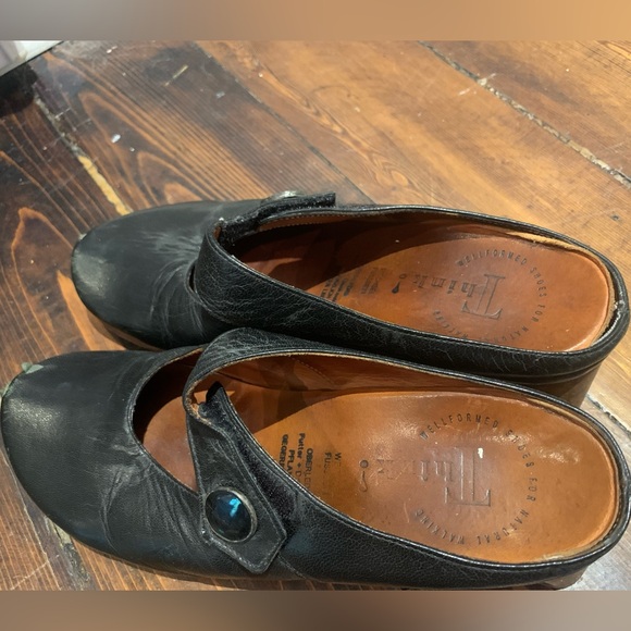 Think! Black leather mules, w stacked heel - Picture 2 of 3